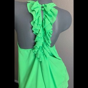 Naked Zebra Ruffled Back Top Small